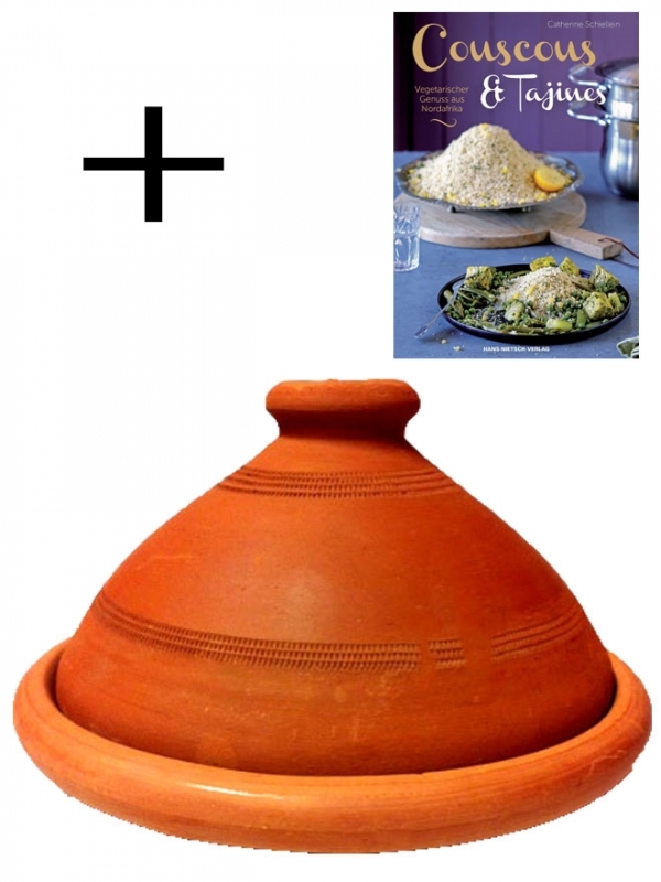Moroccan Marrakesh Tajine Tagine Clay Pot for Cooking + Recipe Cook book