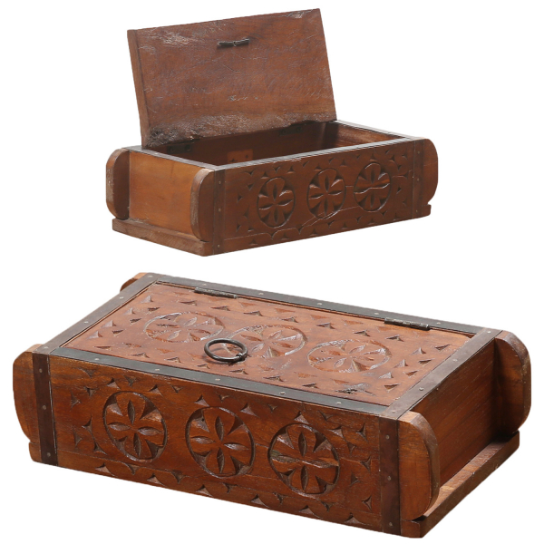 Caja de almacenamiento para joyería vintage con tapa, caja de madera, caja de regalo, decoración 32