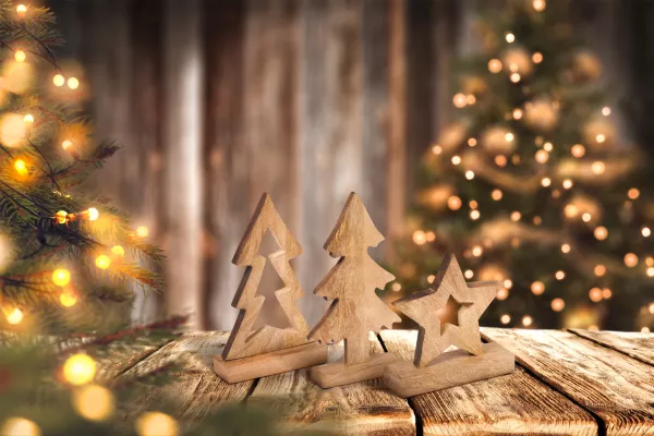 3er Set Weihnachtsdeko aus Holz | Orientalische Dekoration Christbaum