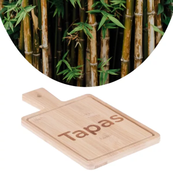 zum 4er Tapas Servieren | Set Brett Bako Snack Orientalische Topfuntersetzer Platte Bambus