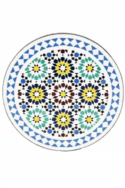 Marokkanische Mosaikplatte Albaicin Mehrfarbig Bunt ø 60cm