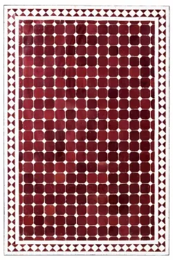 Marokkanische Mosaikplatte Marrakesch Bordaux/ Weiss, 120x80cm