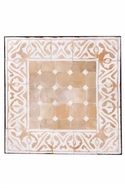 Mediterrane Mosaikplatte Fes Natur Weiss - Eckig 40x40cm