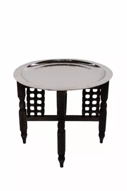 Mediterraner Tisch Paris - Silberfarbig, 60cm