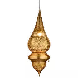 Orientalische Deko Pendelleuchte Hängelampe Lampe Inanna Gold